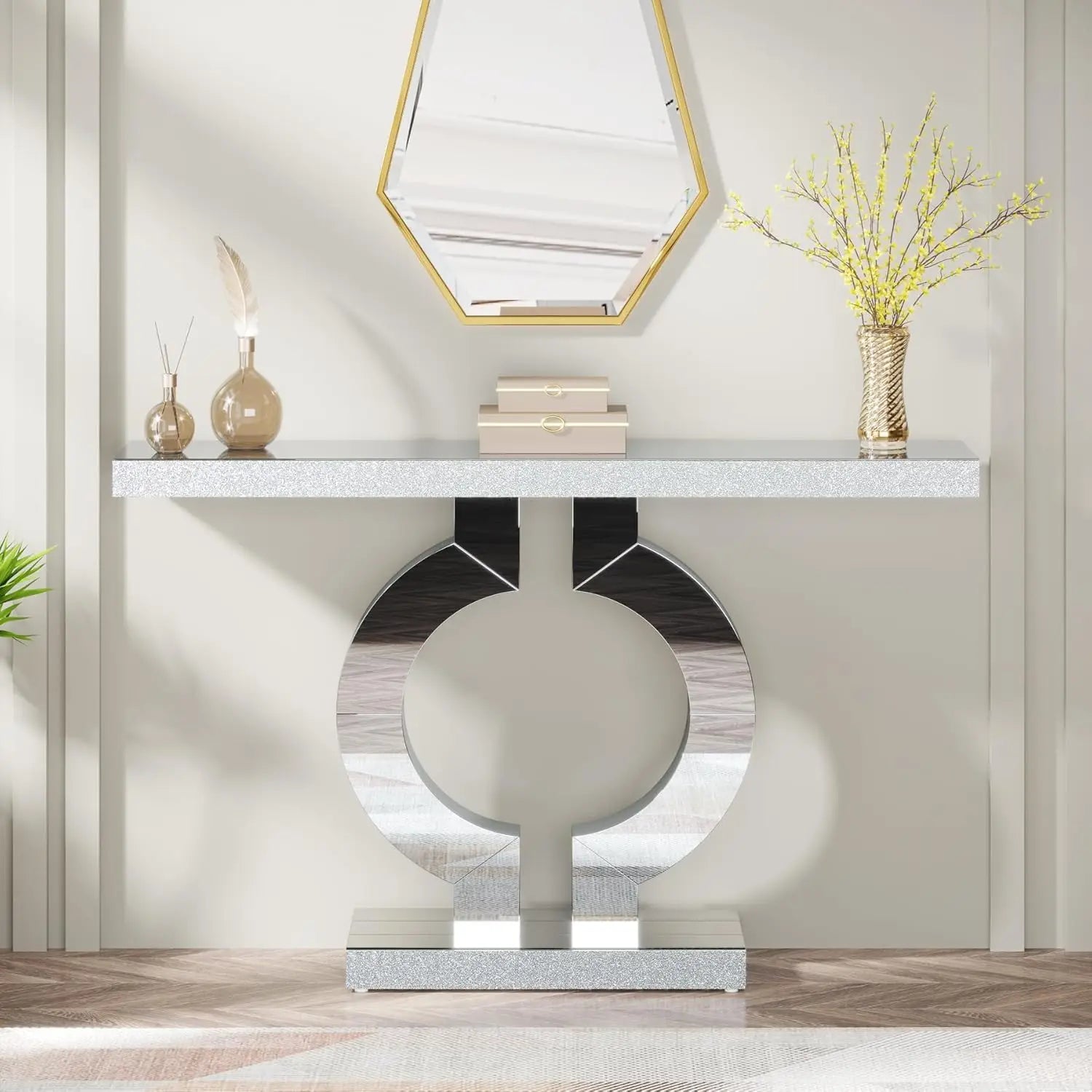 Mirrored Console Table, Entryway Table